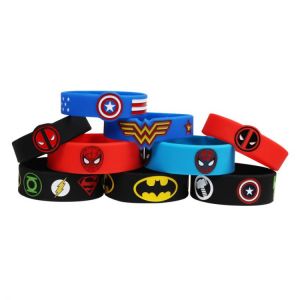 10pcs Comic Silicone Bracelets for Kids Family Day Gift Parent-Child Wristband