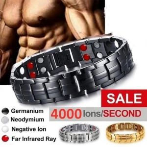 21.5cm Women Men Health Care Germanium Magnetic Bracelet for Care Slimming Product Fashion Stainless Steel Bracelets