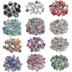 10pcs/lot New 12MM Snap Jewelry Rhinestone Mini Metal Snap Buttons fit 12mm Snap Bracelet Bangle Earrings Necklaces