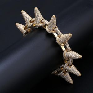 LINGXIA AAA Cubic Zirconia Fashion Bracelets Iced Out Hip Hop Gifts Men Women Punk Accessories Hand Decoration Trendy Jewelry