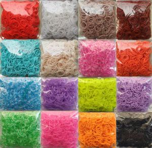 3pcs/lot kid 600 bands+24 S-Clips/pack Tie Dye Silicone Elastic Candy Rubber Loom Bands Multy mixed Refill DIY Bracelet Accessor