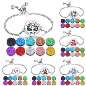 New Bracelets Bangle Aroma Diffuser Perfume Essential Oil Aromatherapy Lockets Jewelry Fashion Adjustable Bracelet Free 10Pads