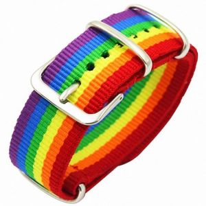 Ins Nepal Rainbow Woven Bracelets LGBT Lesbians Gays Bisexuals Bracelets Woven Braided Women Pride Men Couple Friendship Jewelry