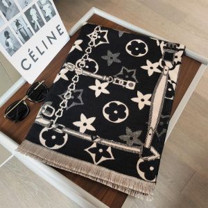 Luxury Brand Winter Warm Scarf for Women Double-side Print Shawl Wrap Female Large Foulard Bandana Cashmere Feel Blanket Scarves