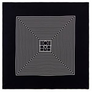 POBING Manual Hand Rolled Twill Silk Scarf Women Geometric Print Square Scarves Echarpes Foulards Femme Wrap Bandana Hijab 90CM