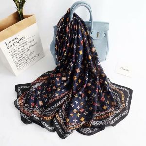 Luxury Brand 180*90cm Scarves Spring Autumn New Scarf Women Silk Shawl Fashion Headscarf infinity chiffon hijab foulard bandanna