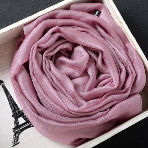 2021 Silk Scarves Women Cotton Chiffon Scarf Solid Foulard Femme Shawls Wraps Silk Bandana Head Scarf Hijab Scarf Beach Poncho