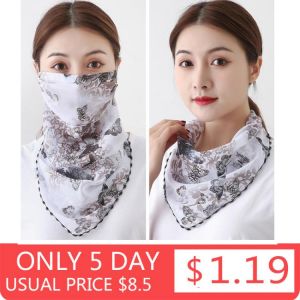 2020 Hot Sell Mouth Mask Lightweight Face Mask Scarf Sun Protection Mask Outdoor Riding Masks Protective Silk Scarf Handkerchief