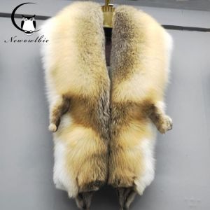 2021 Hot Sale Women 100% Genuine Real Fox Fur Vest Natural Soft Fox Fur Sleeveless Jacket Lady Quality Warm Real Fox Fur Gilet