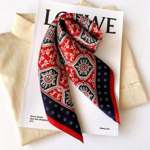 Scarf 100% Silk Bandana Women Square Scarves Wrap Kerchief Mulberry Spring Fashion Luxury High Quality Headband Hijab Shawls
