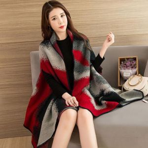 2021 Scarves Women Scarf Pashmina Cashmere Ponchos And Capes Top Quality Plaid For Ladies Pashmina For Dress Luxury Brand Scarfs
