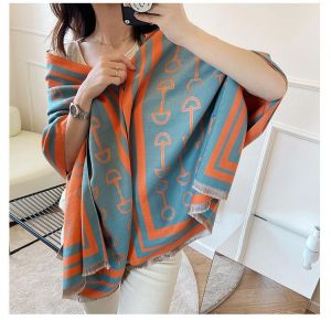 2021 New Design Print Winter Scarf Women Pashmina Cashmere Shawls and Wraps Thick Warm Blanket Scarves for Female