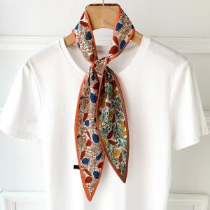 2021 Fashion New Kerchief Small Silk Neck Scarf For Women Print Hijab Scarfs Female Shawls And Wraps Scarves Bandana Foulard