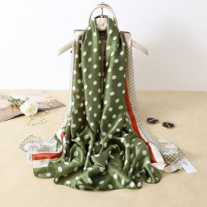 2021 Brand Designer Silk Scarf Female Foulard Bandana Long Shawls Wraps Winter Neck Scarves Pashmina Lady Hijab Luxury New
