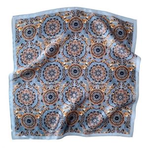 New 2021 Pashmina 100% Mulberry Silk Scarf Fashion Women Summer Beach Small Scarves Shawl Poncho 53*53cm Hijab Bandana Kerchief