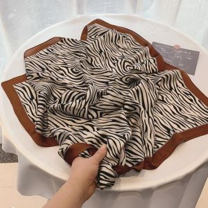 New 2020 Silk Hair Scarf Women Foulard Neck Wrap Square Kerchief Soft Bandana Lady Head Brand 70*70cm Scarves Hijab Pashmina