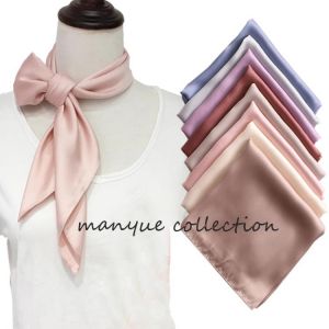 Hot Sell Women's Small Silk Square Scarf Neck Scarves for Ladies Hair Scarfs Solid Female Foulard Neckerchief Shawls Bandanas