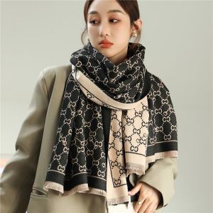 Brand Shalws Cashmere Scarf for Women Luxury Warm Thick Bufanda Pashmina Headkerchief Soft Foulard Ladies Muffler Echarpe 2021