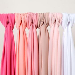 Muslim Fashion Chiffon Hijab Scarf Women Scarves Plain Long Shawl Islamic Hijabs Head Scarf Wrap Turban Echarpe Foulard Femme
