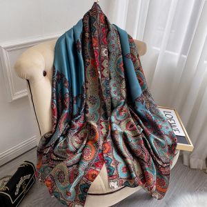 180*90cm Luxury Brand New Women Autumn Winter Fashion Silk Scarf Shawl Beach Headband bandanna wrap muffler foulard hijab female