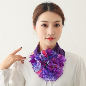 Silk Scarf Neck Collar Turban Lady Hair Scarves Fashion Female Bandana Luxury Brand Designer Headband Headkerchief Accessories