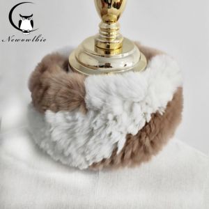 2021 The latest models of rabbit fur striped scarf 100% natural rabbit scarf girl fashion warm scarf women's scarves