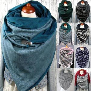 New Fashion Winter Women Scarf Solid Dot Printing Button Soft Wrap Casual Warm Scarves Shawls Scarf Women Cashmere Scarves