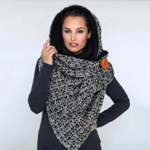 Large Scarves Women Long Cashmere Winter Wool Blend Button Soft Warm Plaid Scarf  Wrap Shawl Plaid Scarf Fashion Decor 2021 Hot