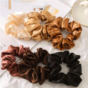 6pcs Hair Accessories Ties Scrunchies Pack Cabelo Solid Floral Satin Chiffon Women Girls Fashion velvet solid strips 6pcs/packa