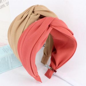 New Classic Turban Women Headband Solid Hairband Wide Side Hair Band Solid Wide Plastic Hair Hoop Accessories