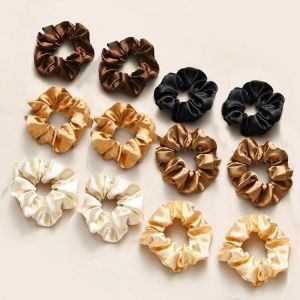 2 Pcs Silk Scrunchie for Women's Hair Accessories Girl Hair Scrunchies Pack Elastic Hair Bands Ponytail Holder Hair Rope Ring