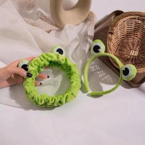 Ms. Frog Washing Face Cloth Hair Band Animal Hair Band Cartoon Cute Fairy Elastic Broad Side Hair Band