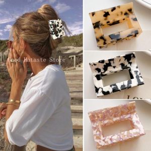 1PC Korea Leopard Print Hair Claw Geometric Hair Clamp Crab Barrette Hair Styling Hairpin Clips for Women Girls Hair Accessories