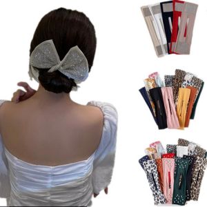 Maruko Head Lazy Magic Plate Hair Device Band Hair Ring Twist Clip Bow Fashion Accessories Women Printed Fabric Cute Headband