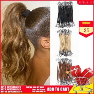 5/10pcs Ponytail Rubber Elastic Hook Hair Bands For Women Gum Hooks Hair Accessories Hair Ties Styling Tools Holder Bungee Bands