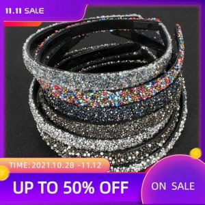 Luxury Crystal Pearl Rhinestone Headbands Fashion Women Hair Accessories Headdress Padded Hairbands Hair Bands Sparkly Hair Hoop