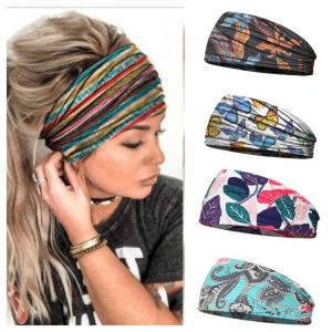 Women Hair Bands Headband Bohemian Sports Run Bandage Elastic Girl  Wide Headband Print Wide Headwrap Headpiece Hairband Ladies