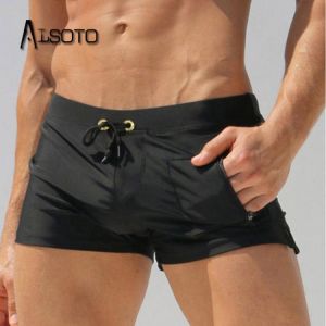 2021 New swimwear men swimming trunks man sexy zwembroek heren maillot de bain homme sunga swim shorts mens bikin swimsuit