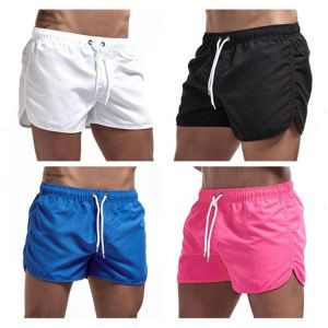 Men Swimsuit Beach Sport Swim Trunks Mens Surf Swimming Shorts For Men Swimwear Boxer Quick Drying Briefs Without Lining
