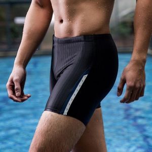 Men's Swimwear Lycra Jammer Fiber New Higher Level Male Shark Skin Swimming Trunk Training Racing Swim Sun Protection