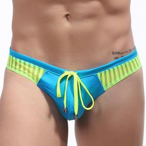 Sexy Solid Low Wait Men Swimwear Bikini Tight Thong Swim Shorts Swimsuits Men Bathing Suits Swimming Shorts