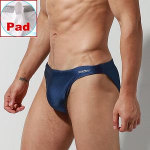 Push Up Pad Men Swim Briefs Sexy Gay Swimwear Bikini Swimming Trunks Man Swimsuit Tanga Bath Suit Shorts 2019 Desmiit zwembroek