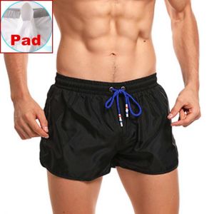 Push Up Pad Mens Swimming Shorts For Men Swimwear Swimming Trunks Beach Short Pants Quick Dry Swimsuit Man Surf sunga Frlo 2019