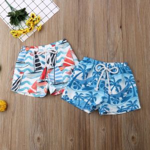 Baby Boy Printed Swim Trunks Vacation Beach Swimsuit Swimwear Children Kid Summer Hawaii Swimming Shorts One Piece Bathing Suit
