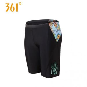 361 Male Black Swim Short Professional Men's Swimming Trunks Competition Swimming Shorts Pool Swim Trunks Beach Shorts Bathin