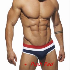 Swimwear Men Brief With Push Pad Sexy Swimsuit Waterproof Swimming Trunks For Bathing Swim Shorts Sunga Hot Sport Homme Swim