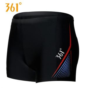 361 Men Swimsuit Competitive Swimming Trunks Elastic Breathable Swim Shorts Boxer Beach Pool Swim Short Boys Swimwear Quick Dry