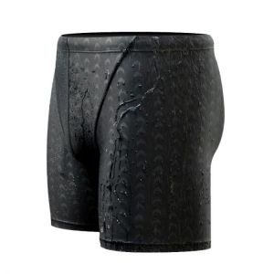 New Professional Men Swimwear Black Swimming Trunks Sharkskin Swim Briefs Swimsuit Competitive Pants Summer Beach Shorts