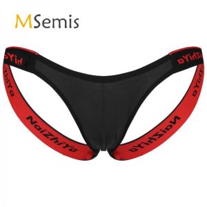 Swimwear Mens Underwear Elastic Wide Waistband Bulge Pouch Briefs Panties Training Jockstrap G-string Athletic Thong Underpants