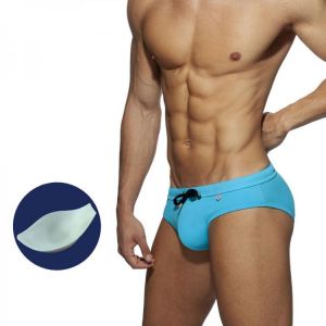 Sexy Mens Swimming Briefs Low Waist Swimwear Push Up Pad Bathing Trunks Summer Male Quick Dry Breathable Beach Surfing Swimsuit